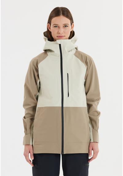 Лыжная куртка в высококачественном водонепроницаемом и ветрозащитном исполнении.