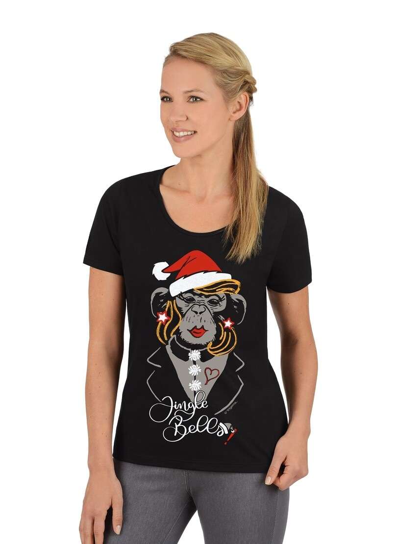 футболка »TRIGEMA T-Shirt mit Weihnachts-Motiv«