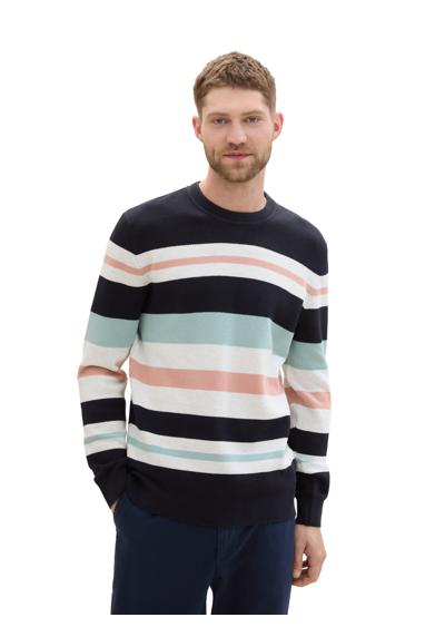 navy rose multi color stripe
