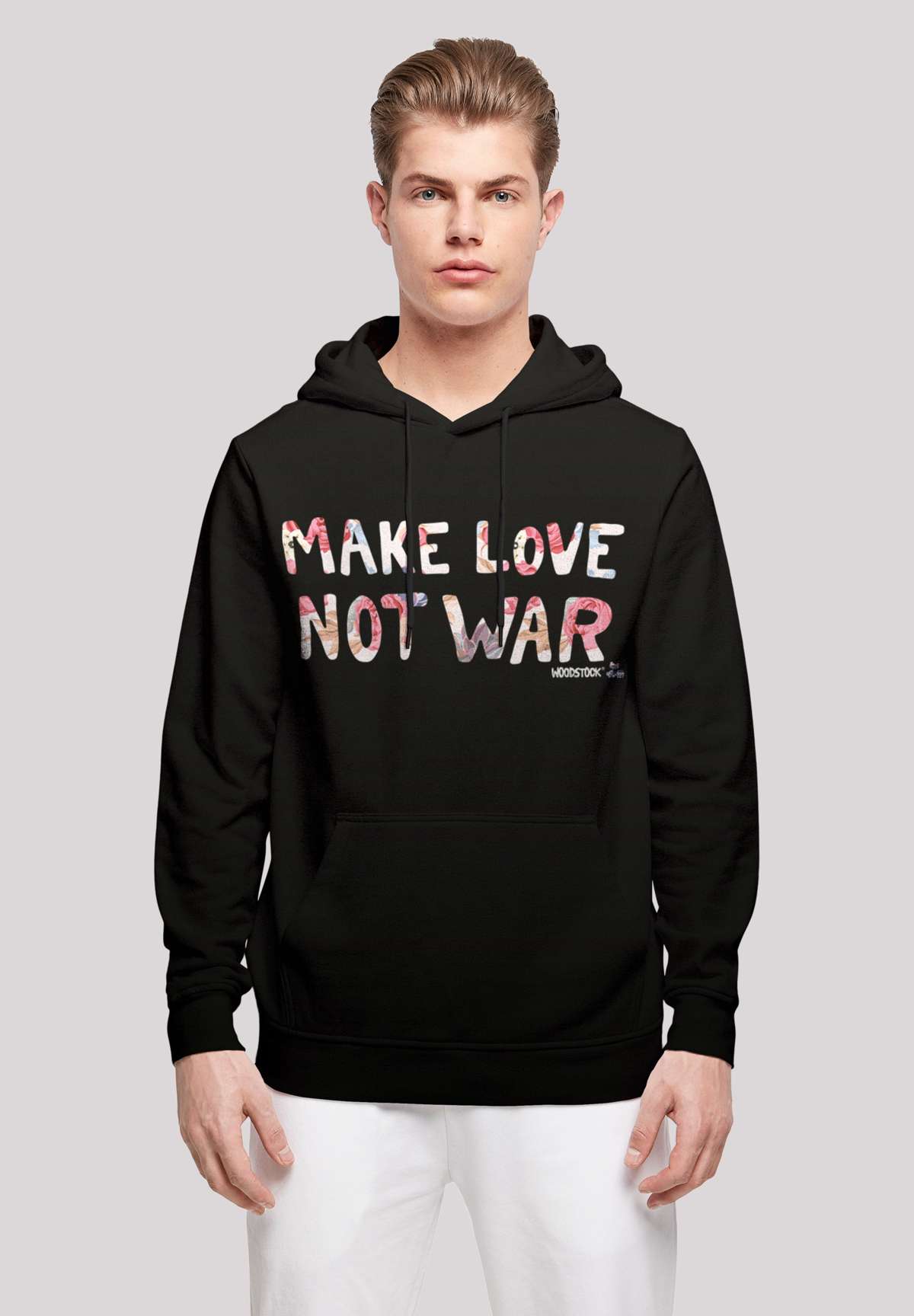 Толстовка с капюшоном»Make Love Not War Floral«