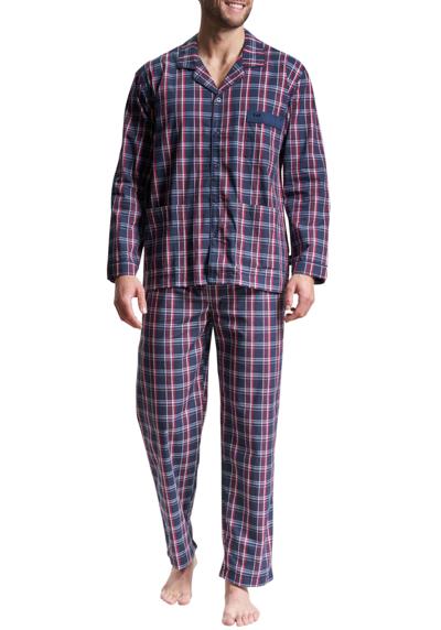 Пижамы (2 шт.) классического вида с нагрудным карманом.