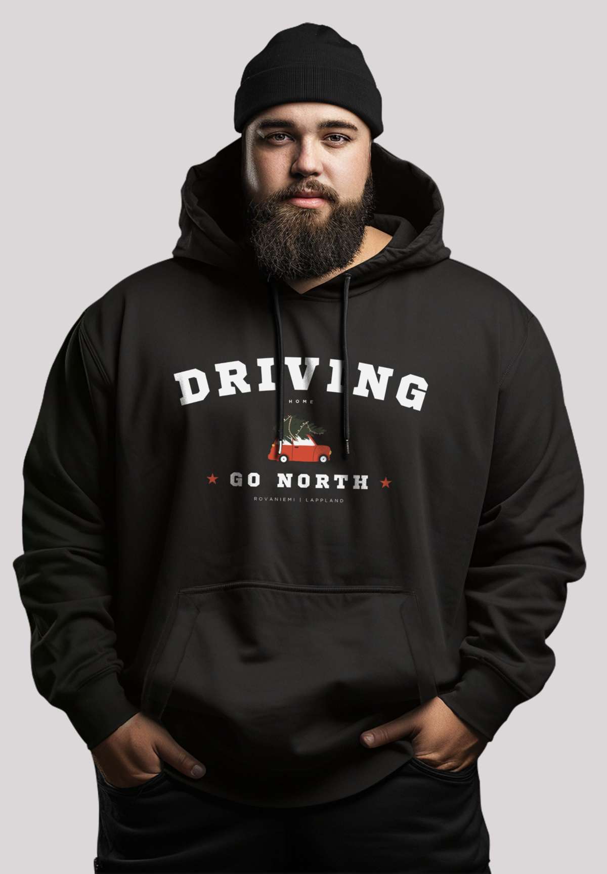 Толстовка с капюшоном»Driving Home Weihnachten PLUSSIZE«