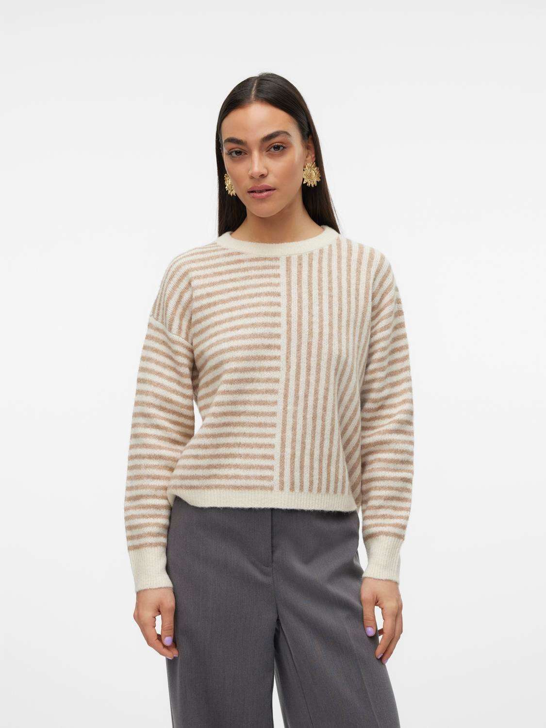 Вязаный свитер VMURANUS LS ONECK CROPPED PULLOVER GA BF