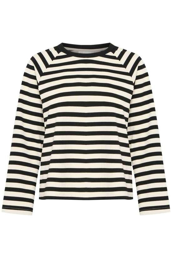 Black/ Almond Milk stripe