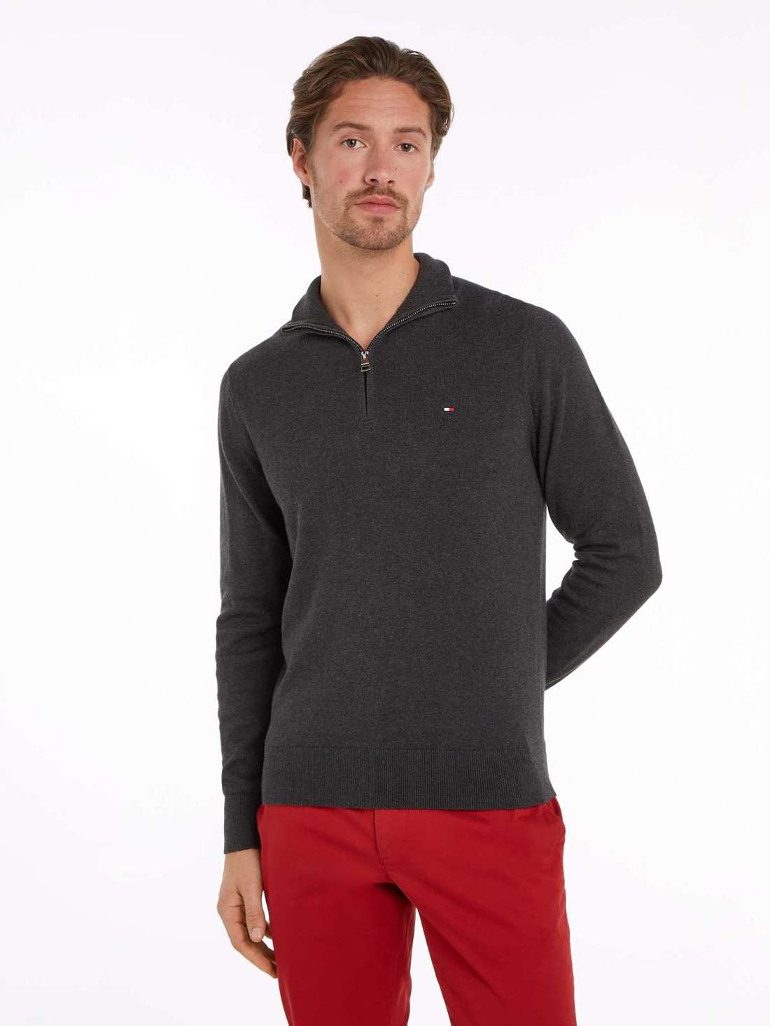 Тройер PIMA ORG CTN CASHMERE ZIP MOCK
