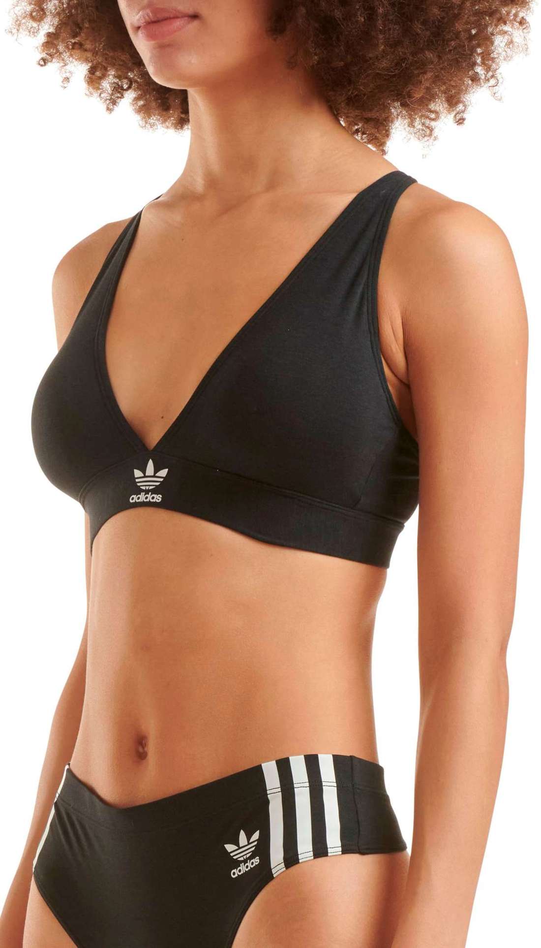 Треугольный бюстгальтер с узором «борцовка» Adicolor Comfort Flex Cotton