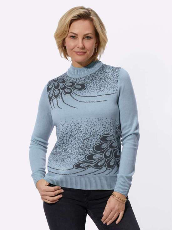 светло-синий-С рисунком