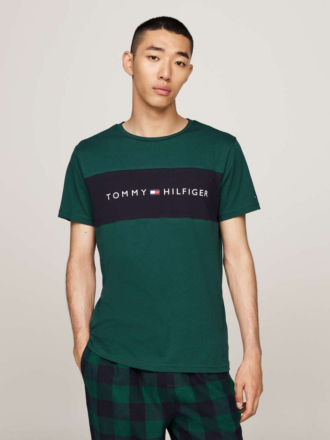 Футболка с цветными вставками и надписью логотипа SS T-SHIRT BLOCK LOGO