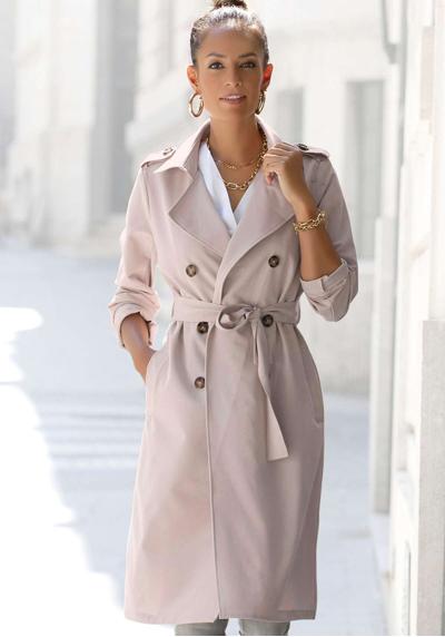 Тренч (с поясом), регулируемый, легкое женское пальто повседневно-шик.