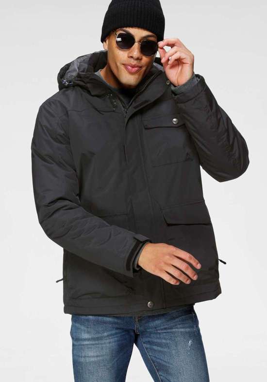schwarz (Outdoorjacke aus nachhaltigem Material)