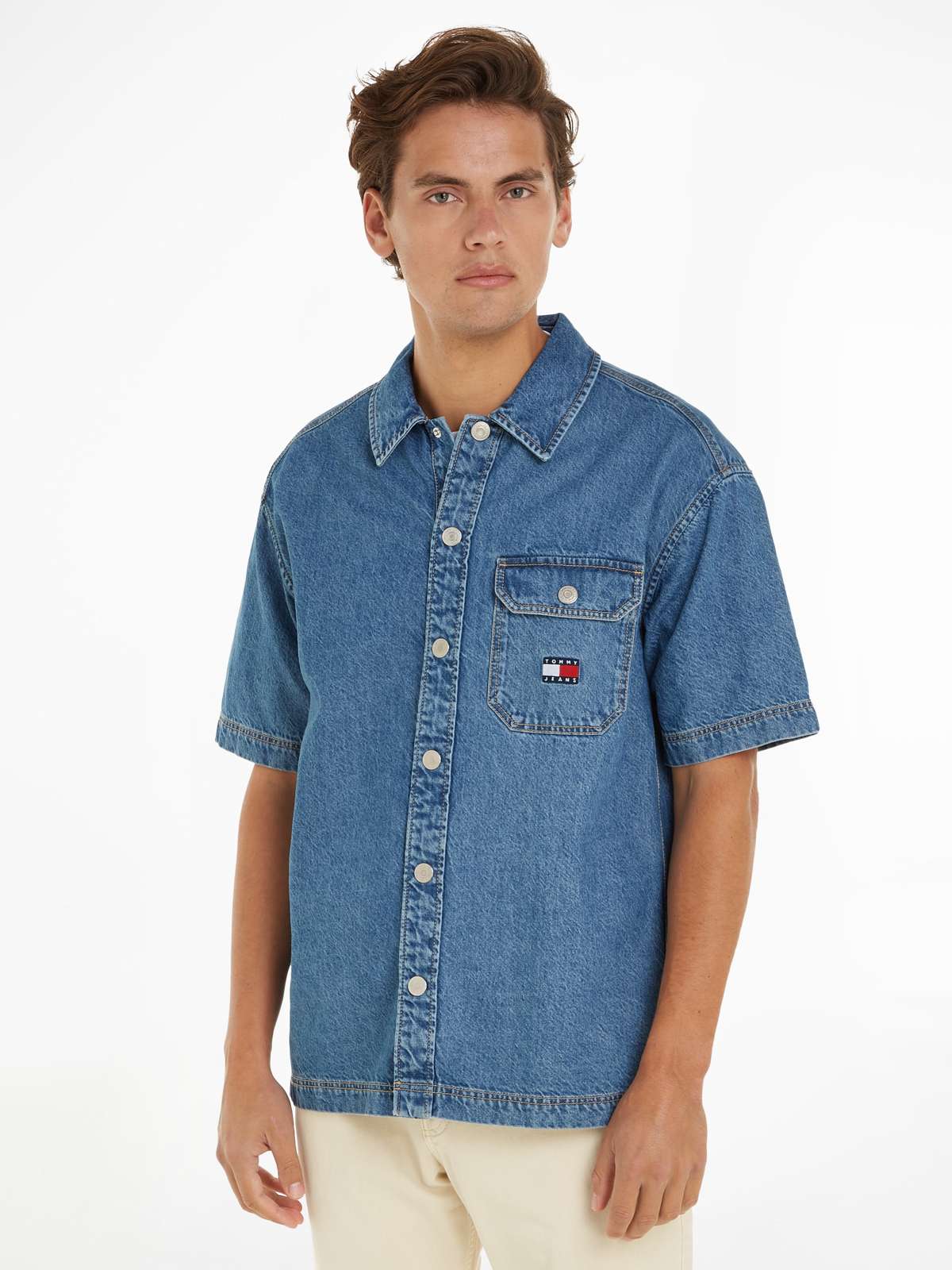 Джинсовая рубашка TJM DENIM SS OVERSHIRT