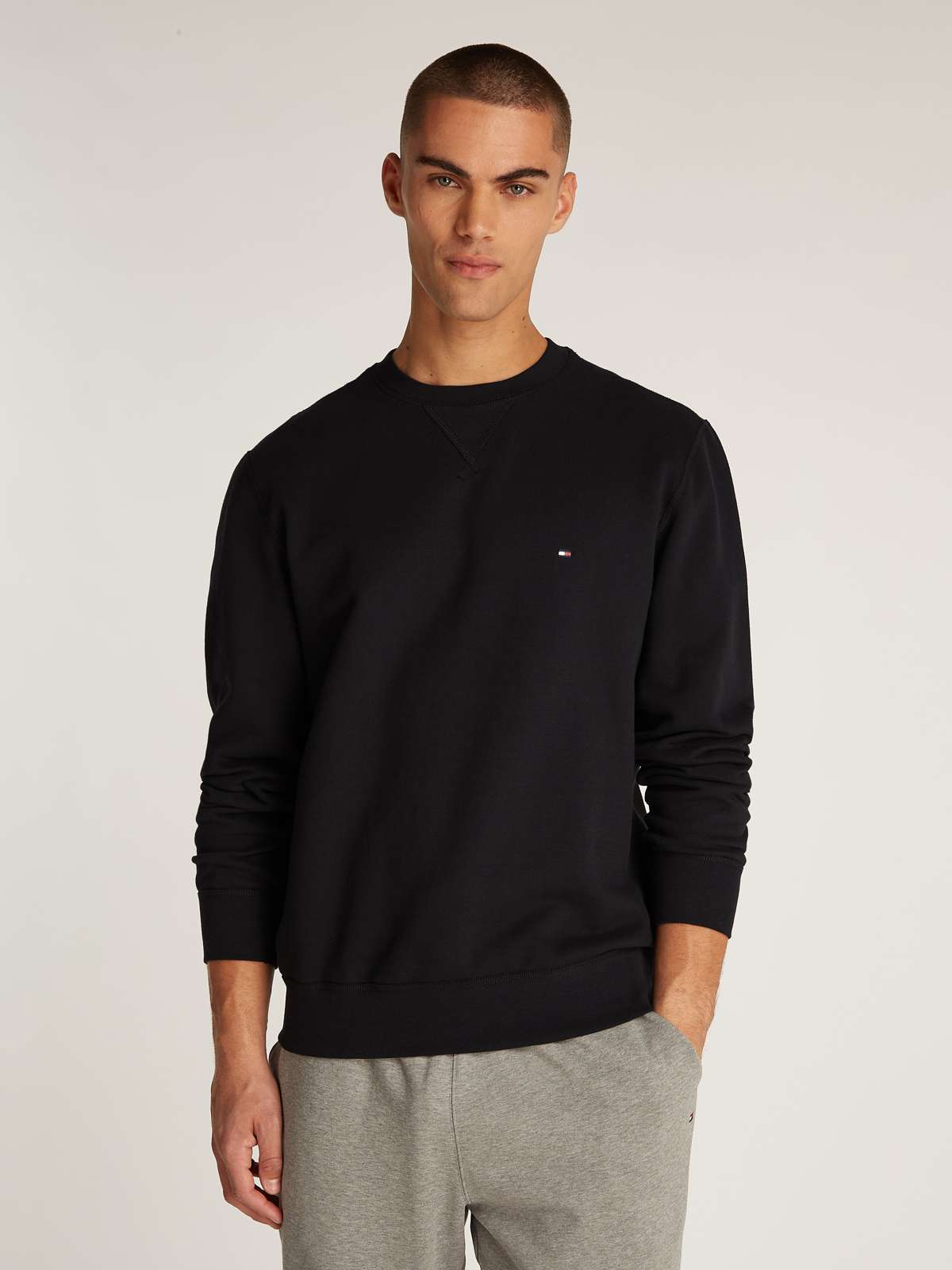 Толстовка с вышивкой логотипа Tommy Hilfiger ESSENTIAL FLEECE CREWNECK