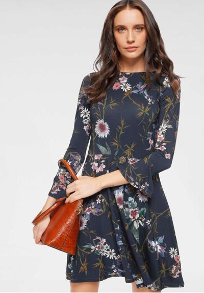 dunkelblau-geblümt (Kleid aus nachhaltigem Materia