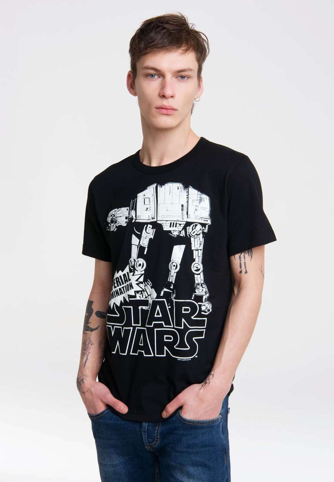 Футболка с крутым принтом спереди AT- AT - Krieg der Sterne