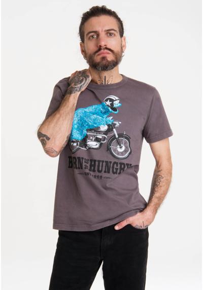 Футболка с лицензионным принтом Sesamstrasse - Krümelmonster Motorrad