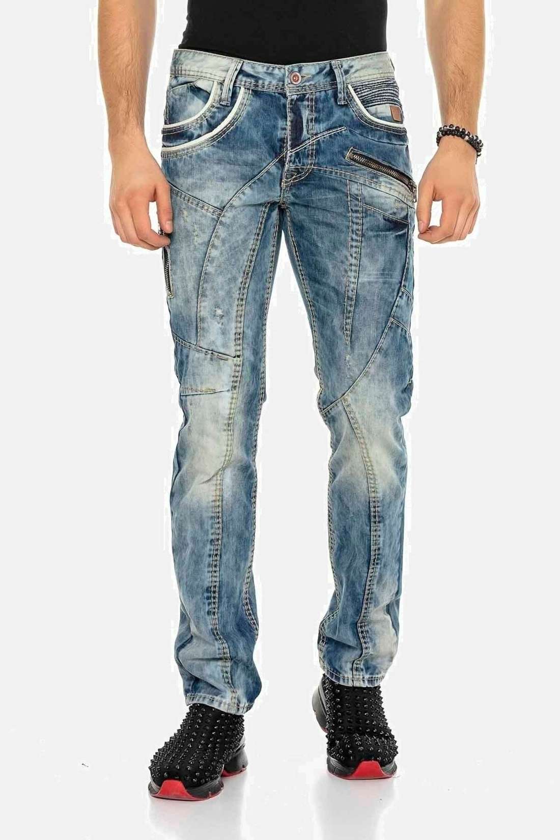 Джинсы с 5 карманами прямого кроя Jeans