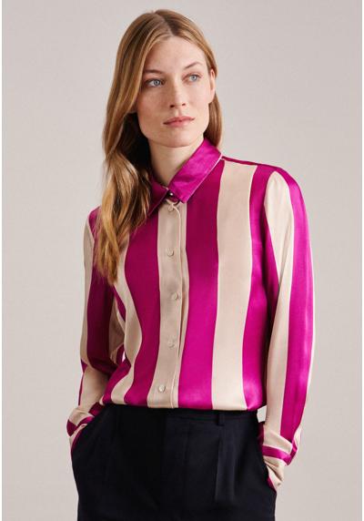 Блузка-рубашка, воротник с длинными рукавами и принтом