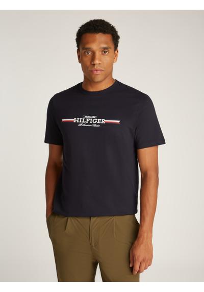 рубашка с круглым вырезом HILFIGER CHEST STRIPE TEE