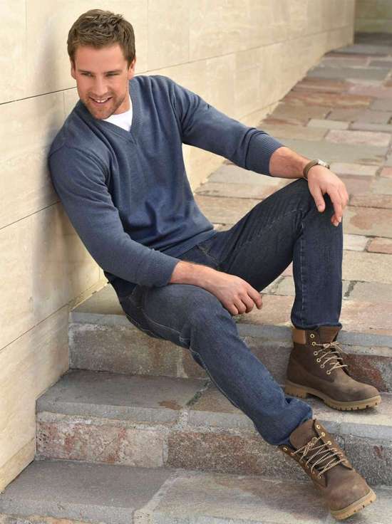 синий джинсовый