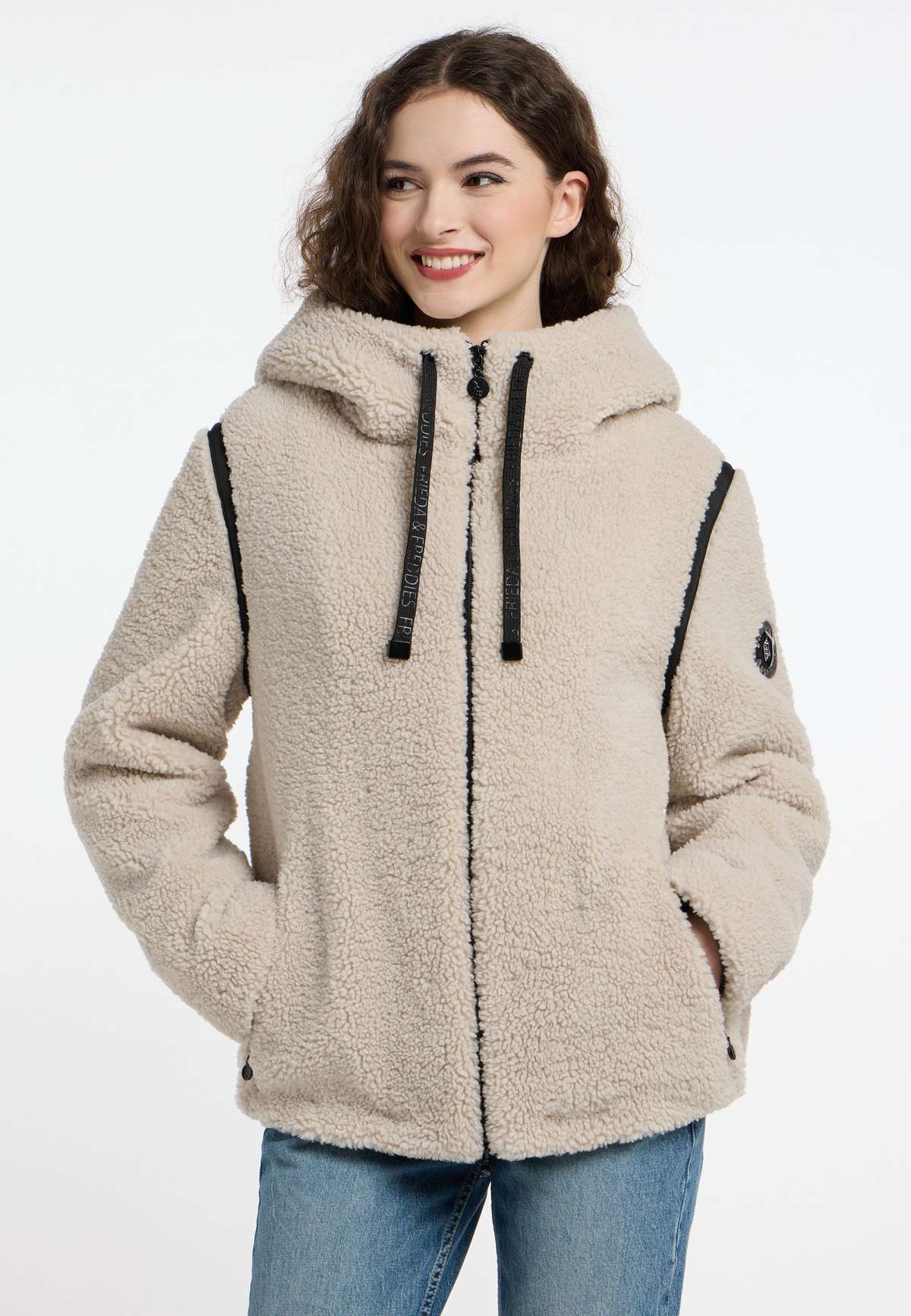 Уличная куртка на молнии Fake Fur Jacket