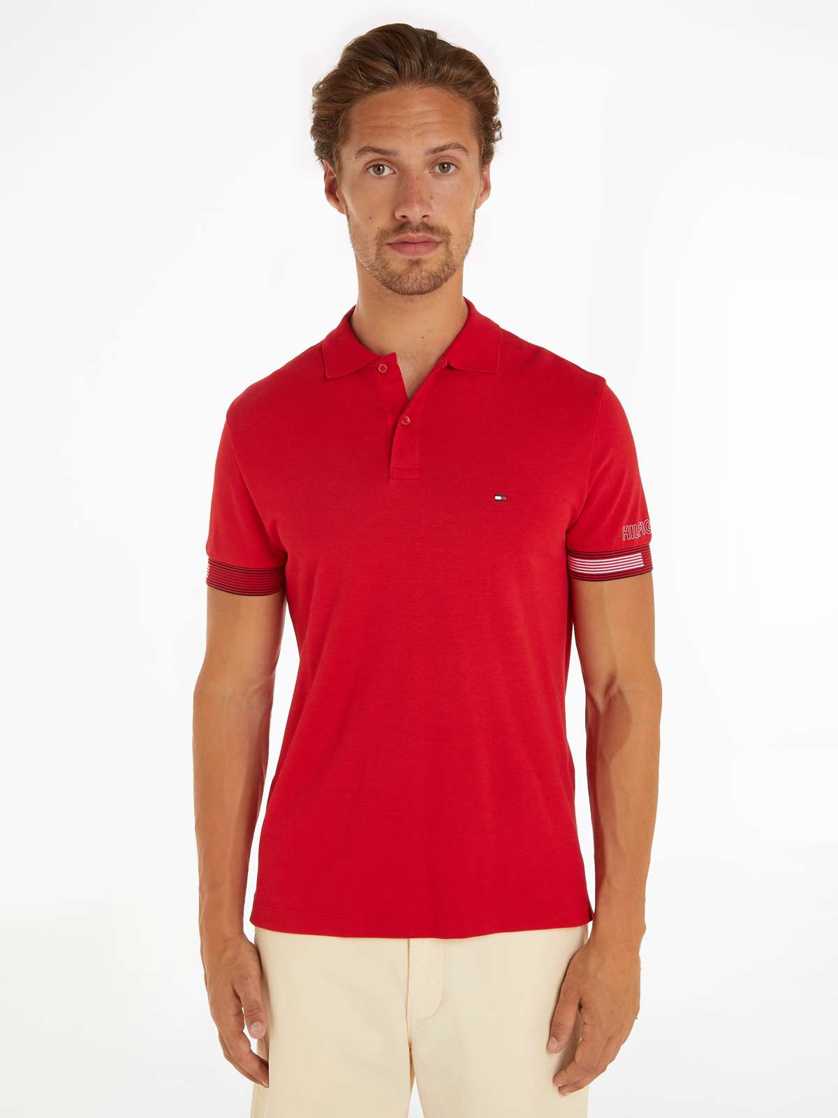 рубашка поло FLAG CUFF SLIM POLO