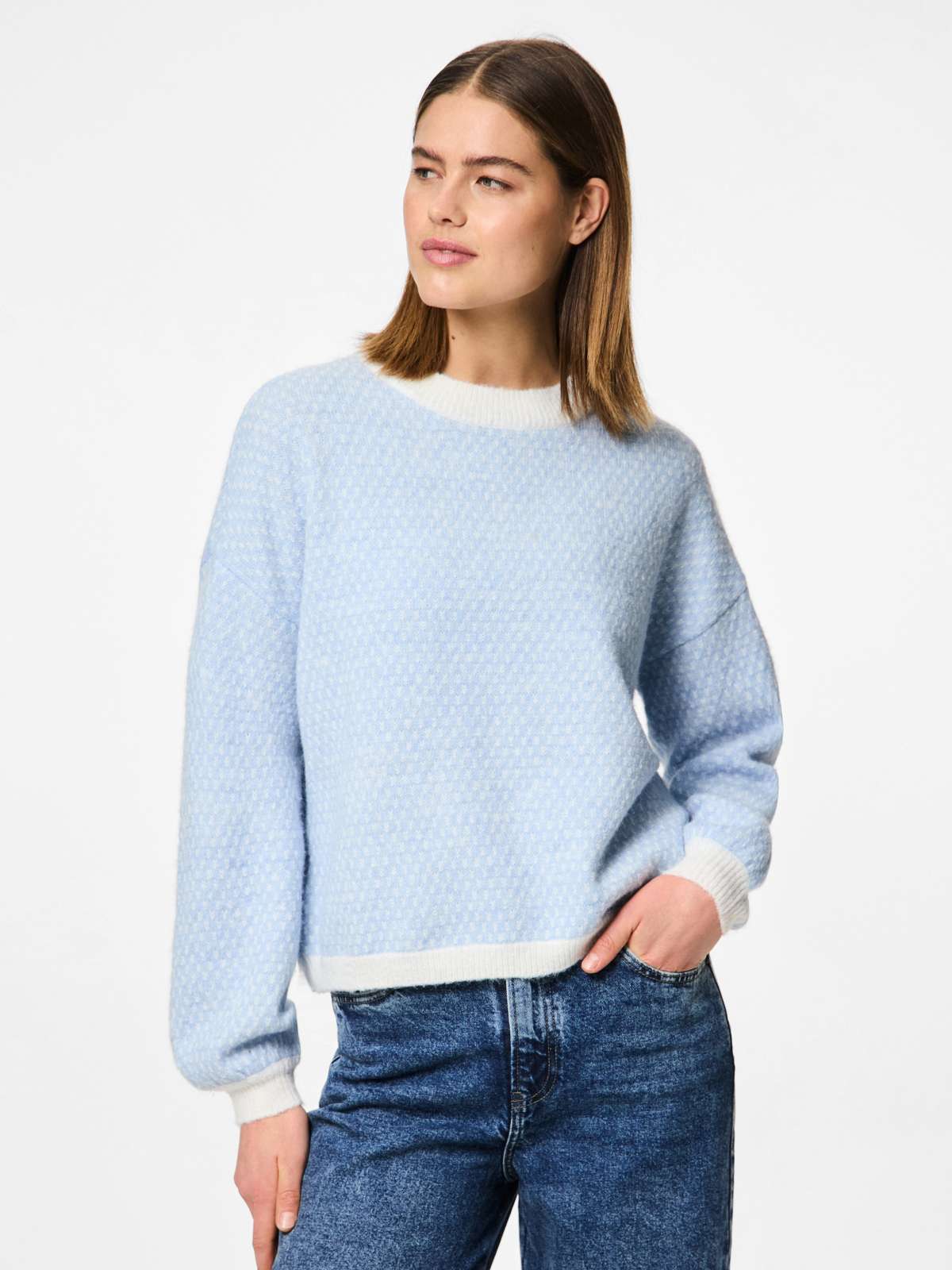 Свитер с круглым вырезом PCDILIPPA LS O-NECK KNIT MM