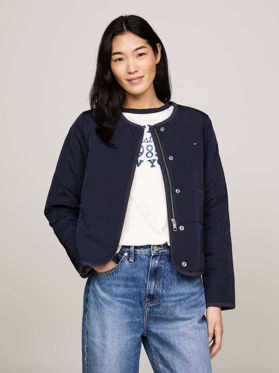 Стеганая куртка с логотипом Tommy Jeans JERSEY LINED JACKET