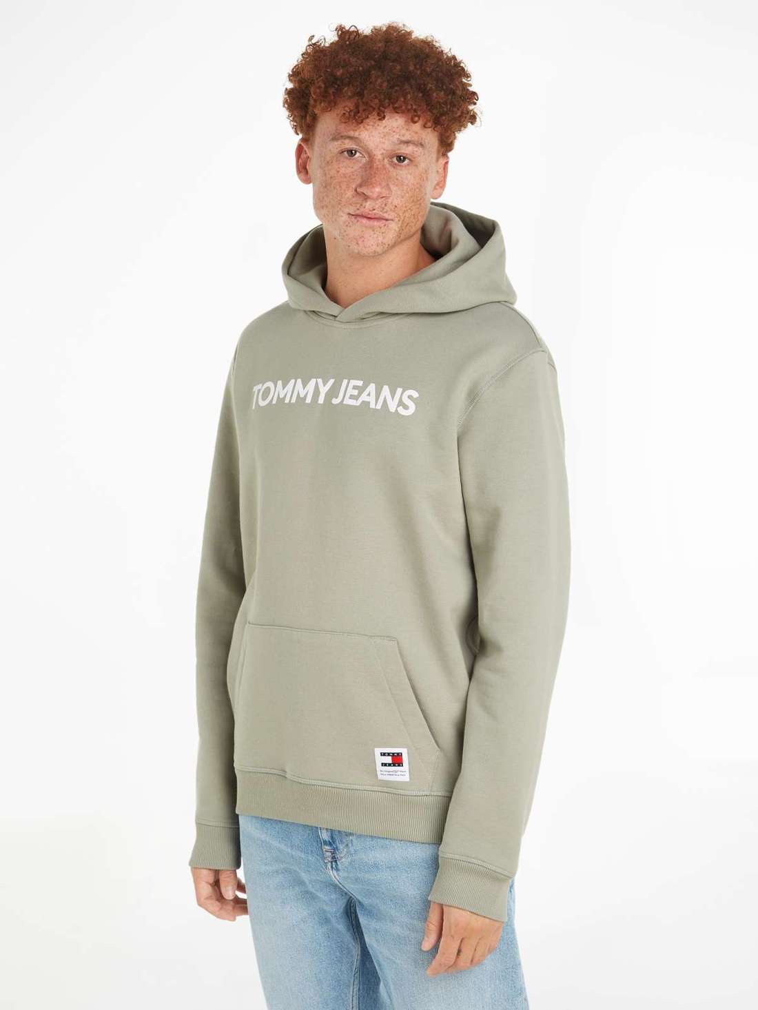 Толстовка с капюшоном и логотипом на груди. TJM REG BOLD CLASSICS HOODIE EXT