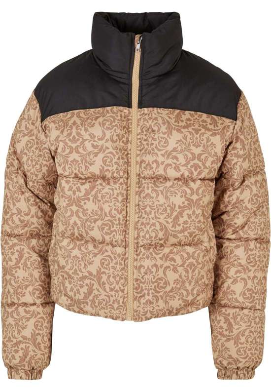 Зимняя куртка Urban Classics Damen Ladies AOP Retro Puffer Jacket