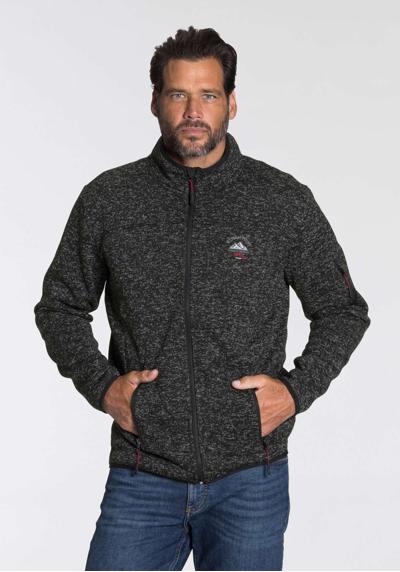 schwarz meliert( Fleecejacke aus nachhaltigem Mate