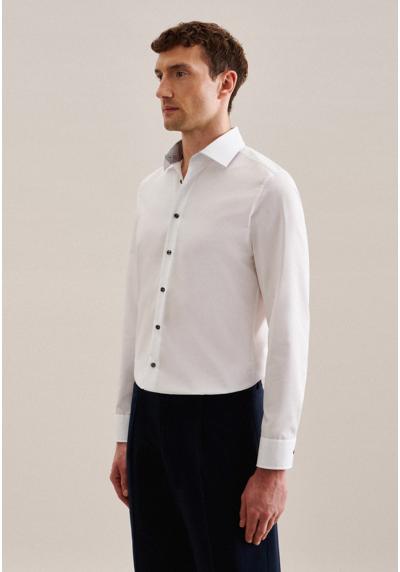 Деловая рубашка, однотонная рубашка X-Slim с длинным рукавом и воротником Kent