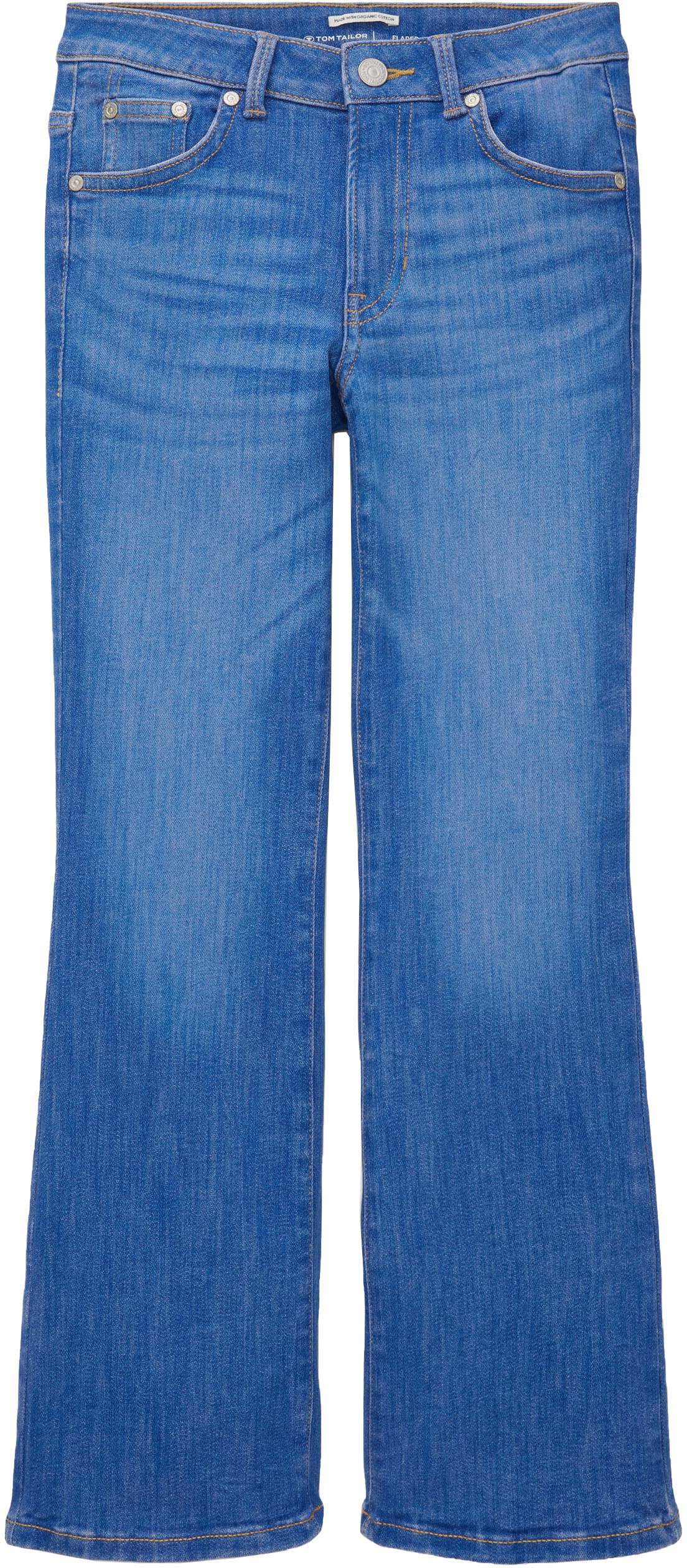 Прямые джинсы с аутентичной потертостью