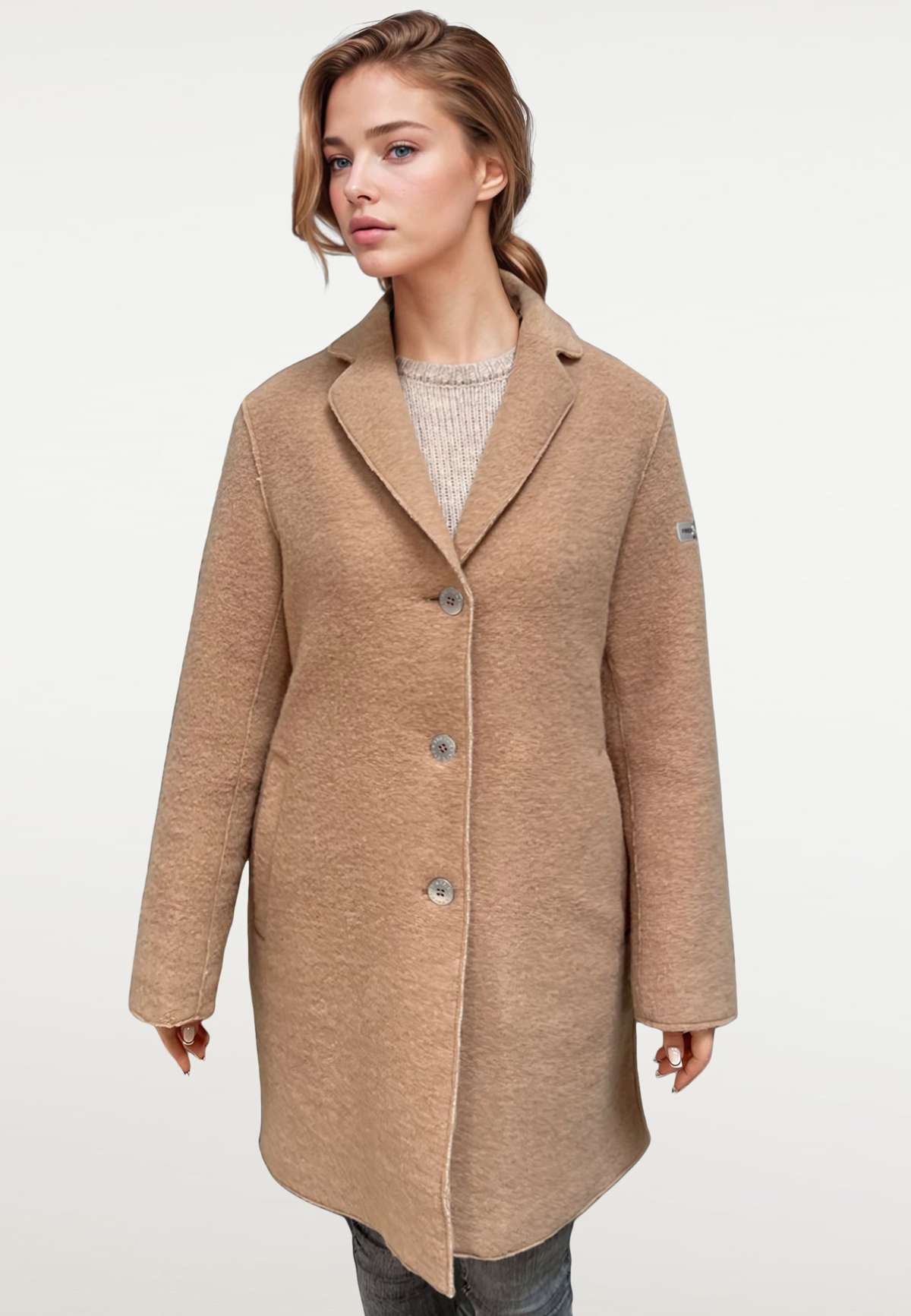 Длинное пальто с планкой на пуговицах Wool Coat / Carry