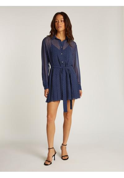 Платье-рубашка прозрачного вида TJW STAR MINI SHIRT DRESS EXT