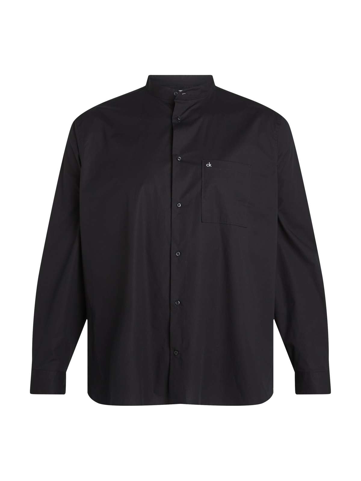 Деловая рубашка больших размеров с логотипом BT_POPLIN GRANDAD COLLAR SHIRT