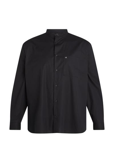 Деловая рубашка больших размеров с логотипом BT_POPLIN GRANDAD COLLAR SHIRT