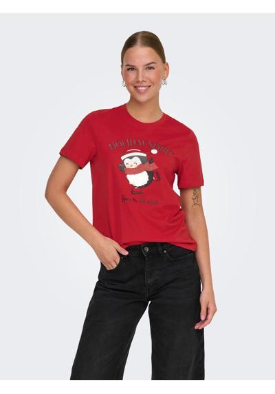 Urban Red Print:Christmas penguin