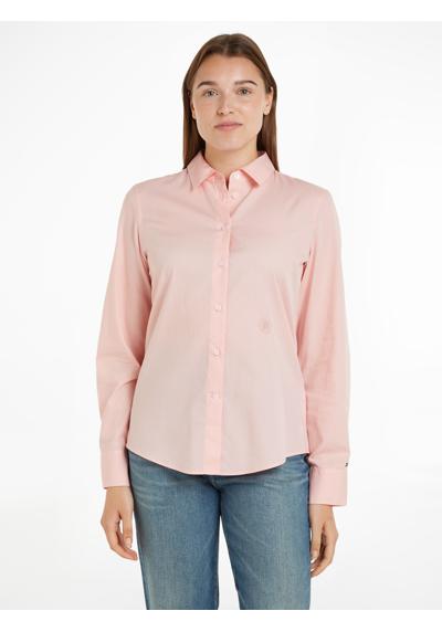 Блузка-рубашка из поплина с вышитым логотипом