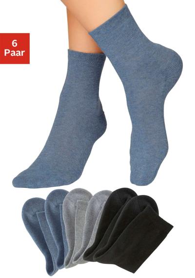 2x schwarz, 2x jeans-melange, 2x grau-melange