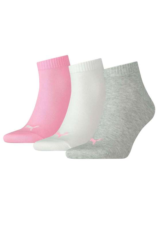 1x hellgrau-meliert, 1x weiß, 1x rosa