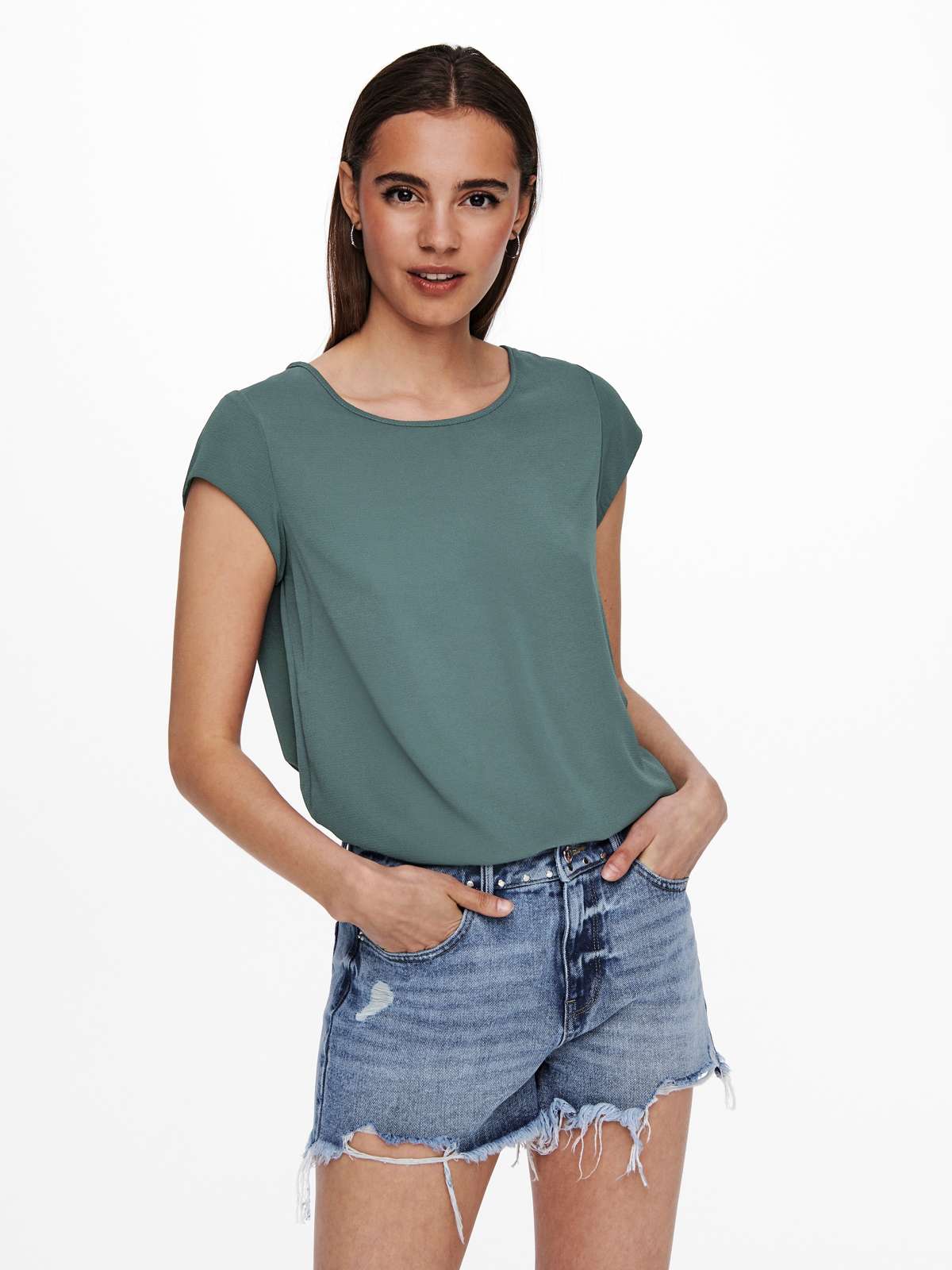 Блузка с короткими рукавами ONLVIC S/S SOLID TOP NOOS PTM