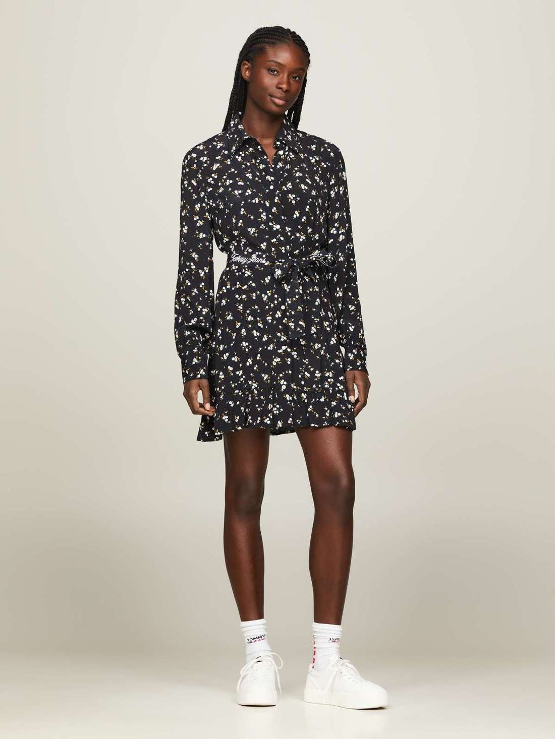 Платье-блузка TJW MINI FLORAL BELTED DRESS EXT