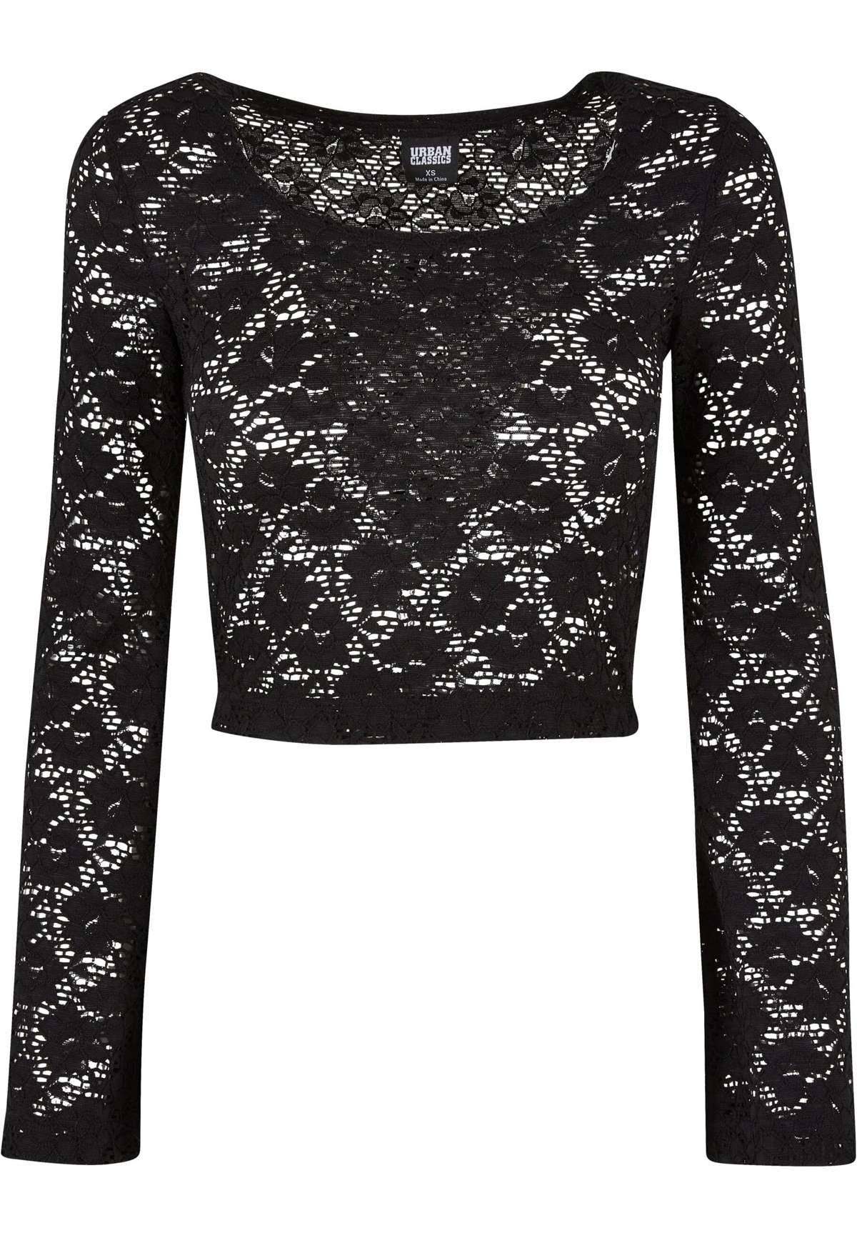 Длинный рукав »Urban Classics Damen Ladies Cropped Lace Longsleeve«