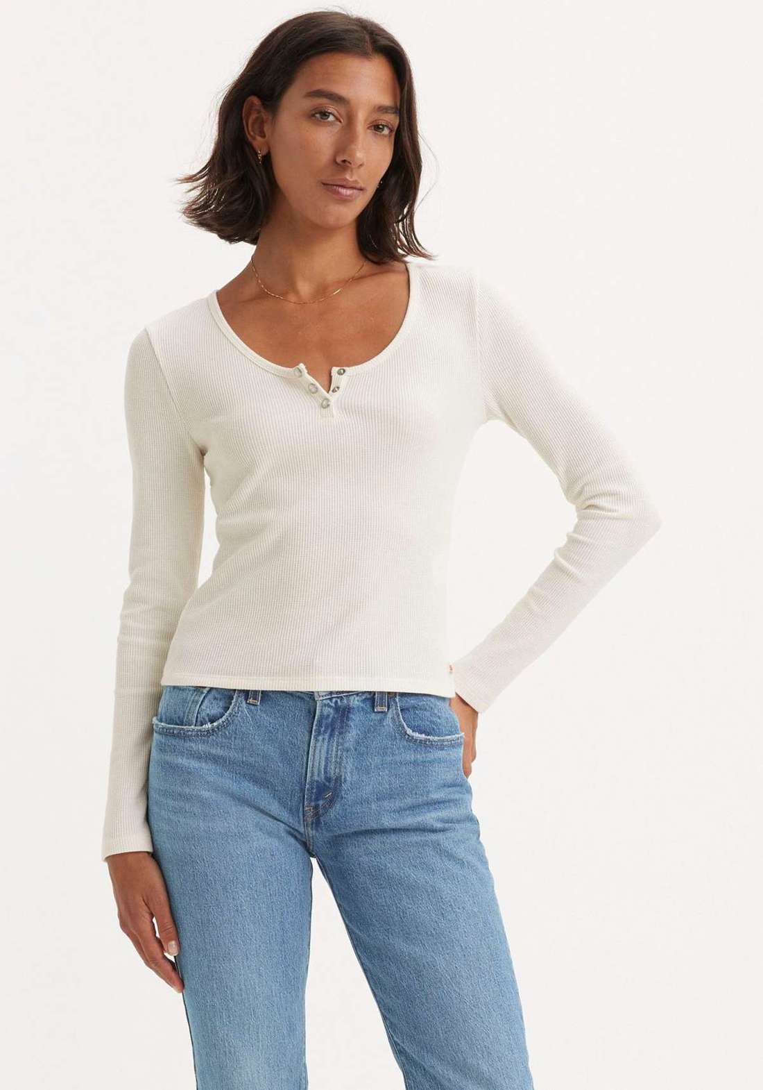 Рубашка с длинным рукавом DRY GOODS WAFFLE HENLEY