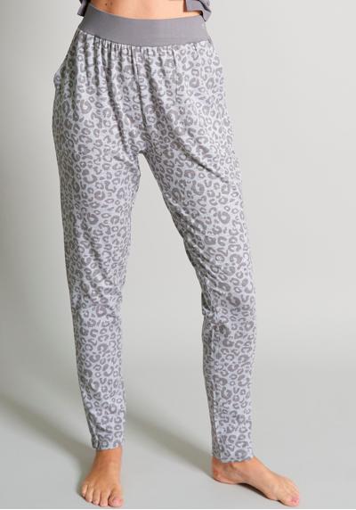 Пижамные брюки с модным леопардовым принтом