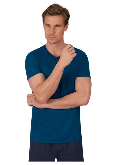 футболка TRIGEMA T-Shirt Knopfleiste aus Biobaumwolle