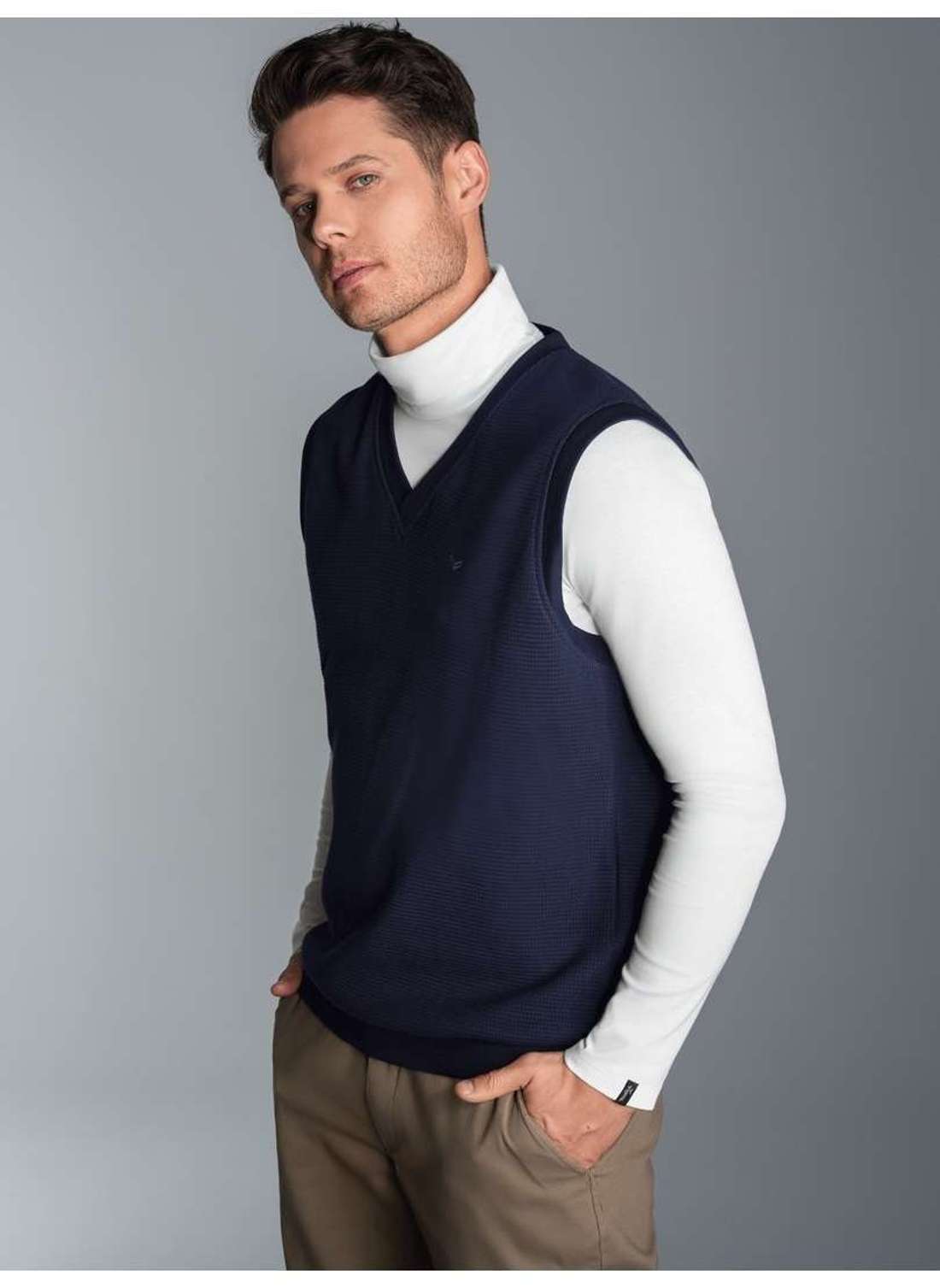 Свитер-жилет TRIGEMA Pullunder in Waffeloptik