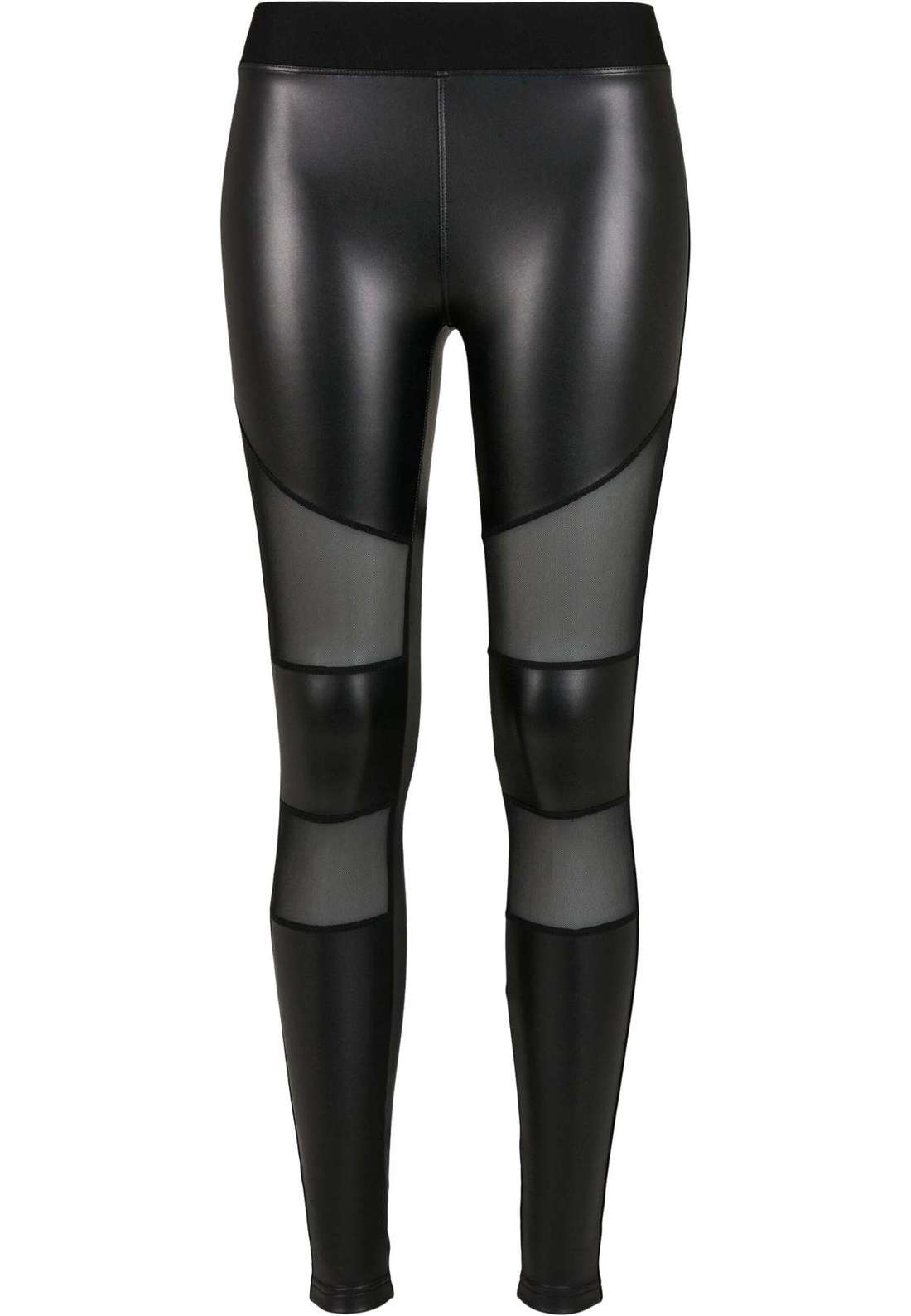 леггинсы Urban Classics Damen Ladies Tech Mesh Faux Leather Leggings