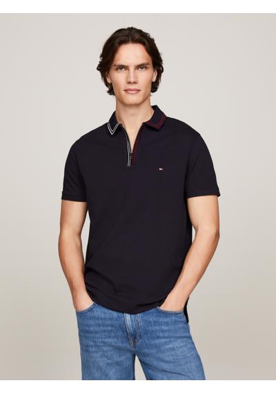 Рубашка-поло с контрастными полосками на воротнике RWB ZIP PLACKET TIPPING REG POLO