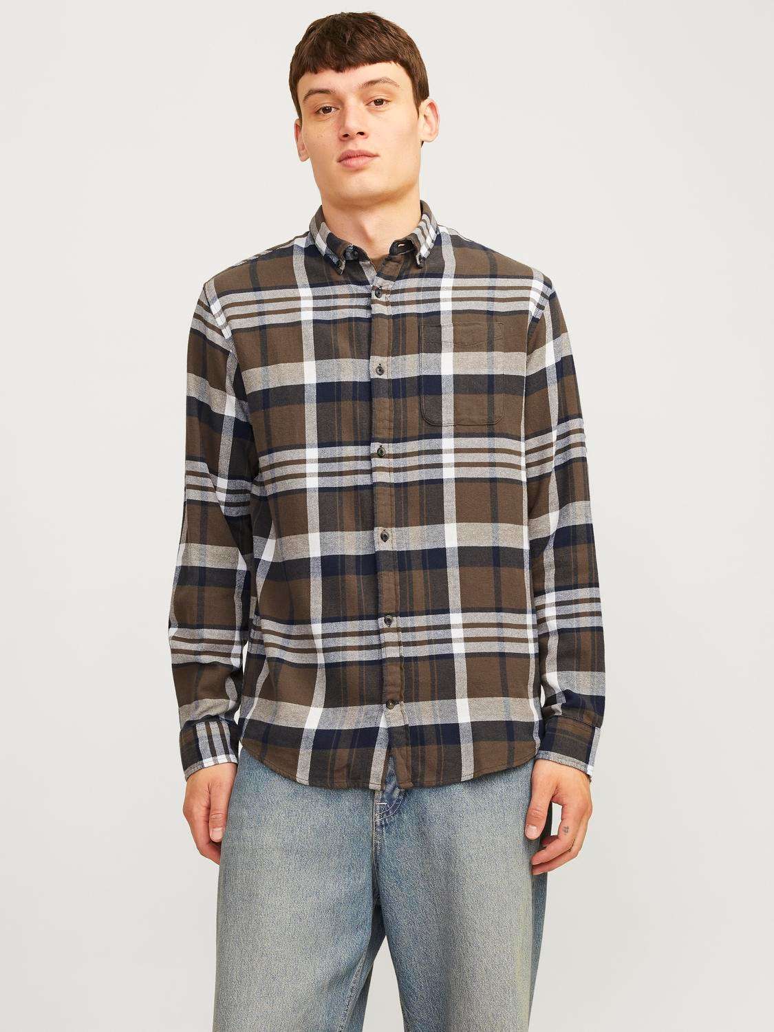 Рубашка в клетку JJECLASSIC AUTUMN CHECK SHIRT LS SN